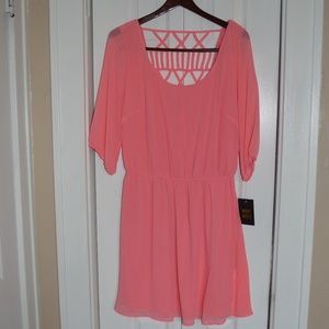 Nordstrom Pink Lattice Back Dress